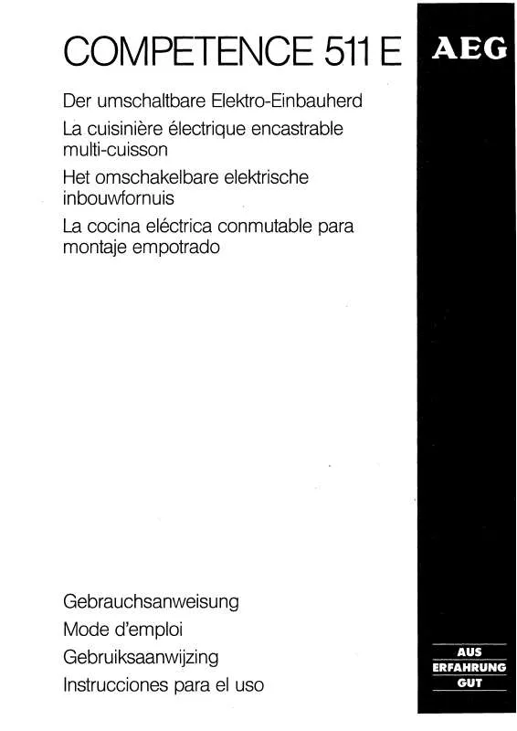 Mode d'emploi AEG-ELECTROLUX 511E-D