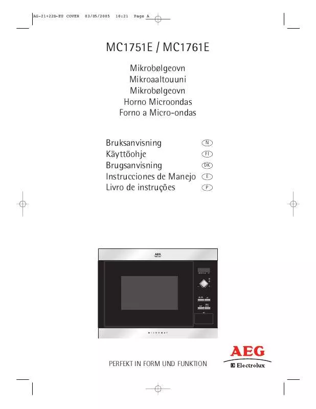 Mode d'emploi AEG-ELECTROLUX MC1761EM