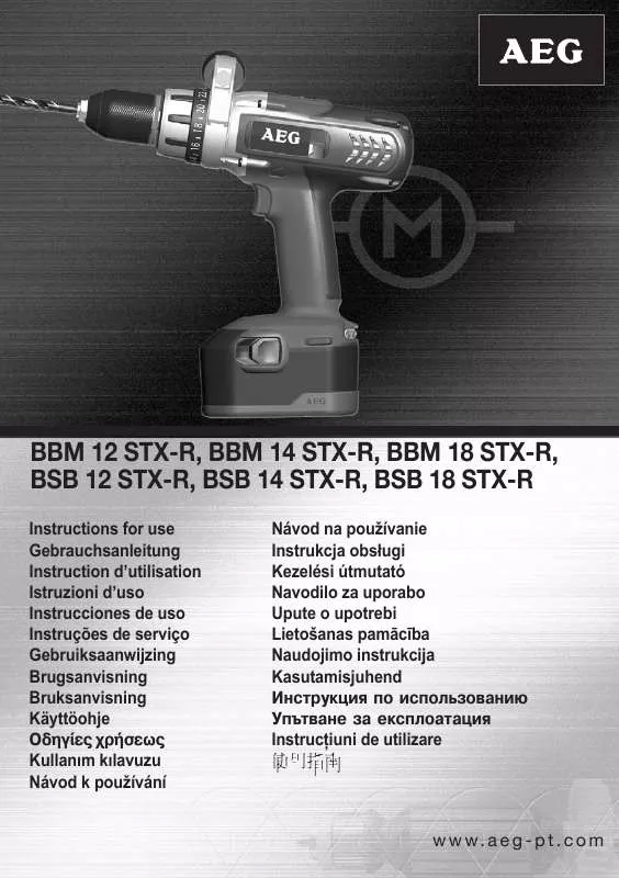 Mode d'emploi AEG BBM 14 STX-R