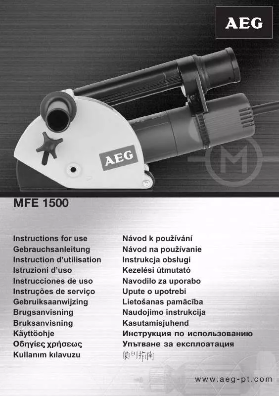 Mode d'emploi AEG MFE 1500