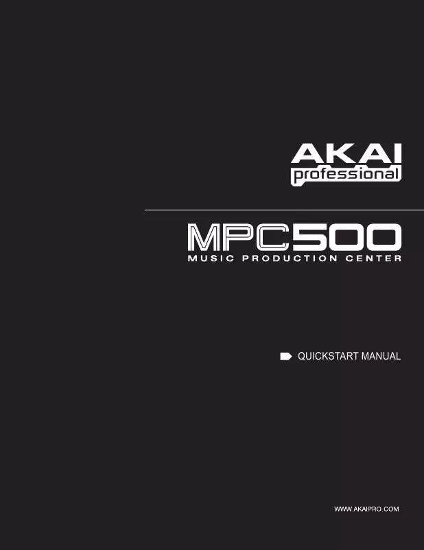 Mode d'emploi AKAI MPC500