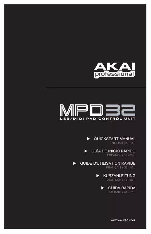 Mode d'emploi AKAI MPD32
