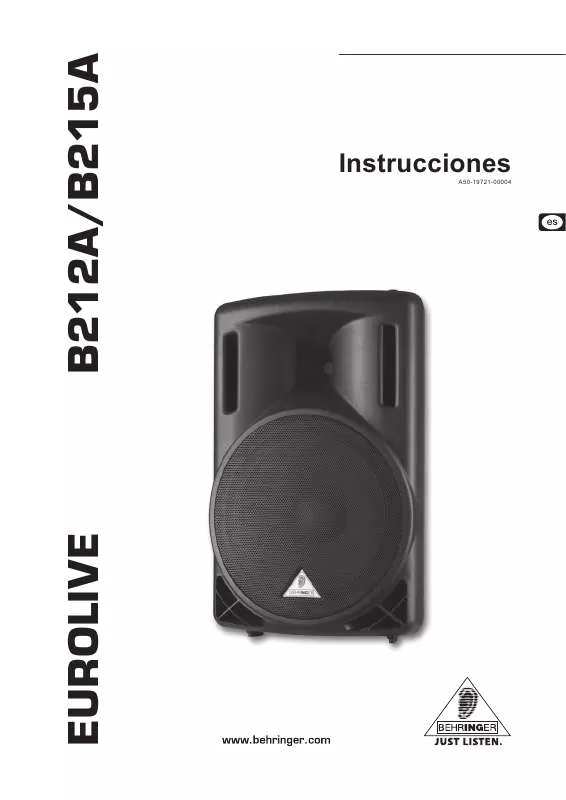 Mode d'emploi BEHRINGER B212A