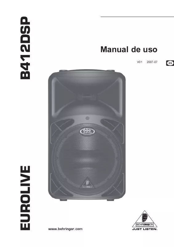 Mode d'emploi BEHRINGER B412DSP