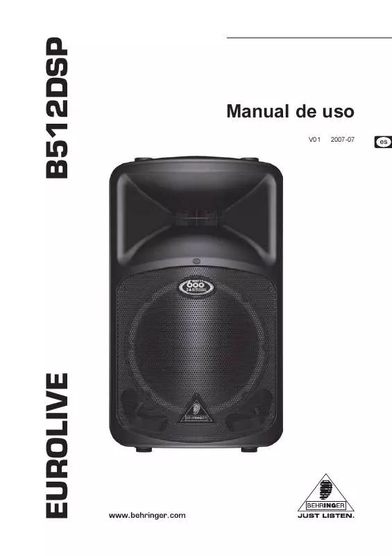 Mode d'emploi BEHRINGER B512DSP