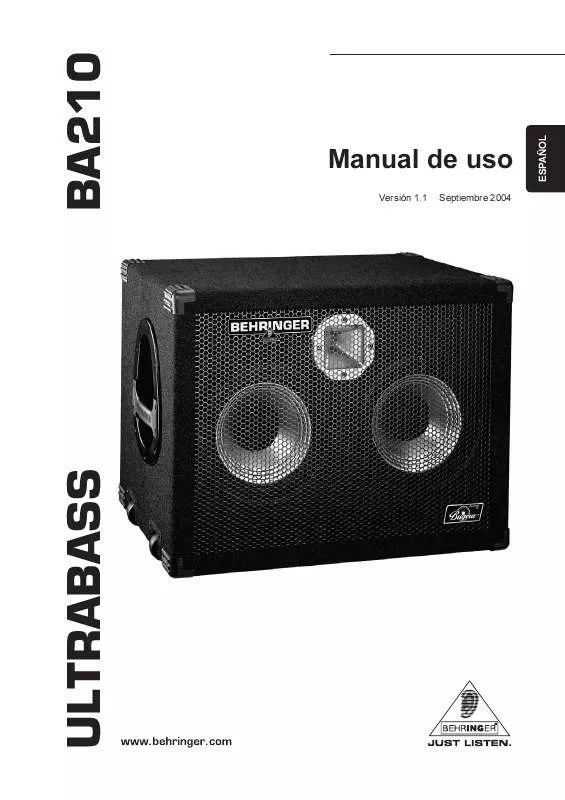 Mode d'emploi BEHRINGER BA210