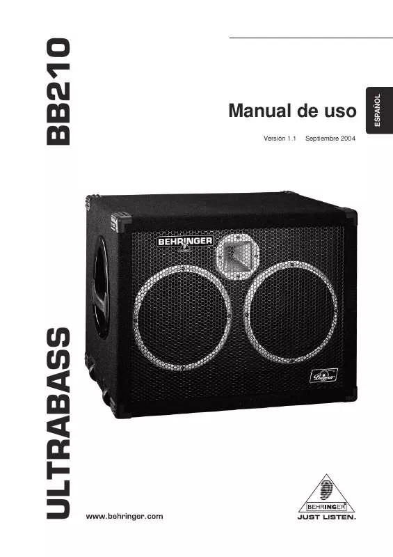 Mode d'emploi BEHRINGER BB210