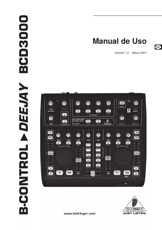 Mode d'emploi BEHRINGER BCD3000