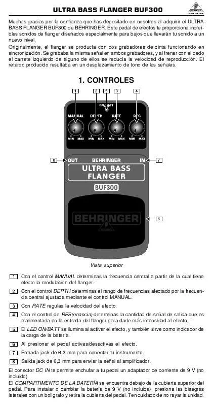 Mode d'emploi BEHRINGER BUF300