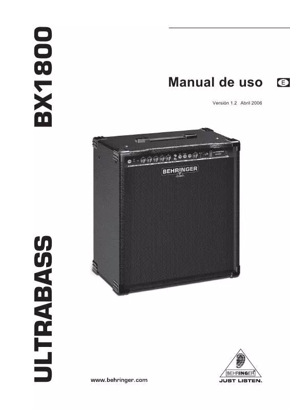 Mode d'emploi BEHRINGER BX1800