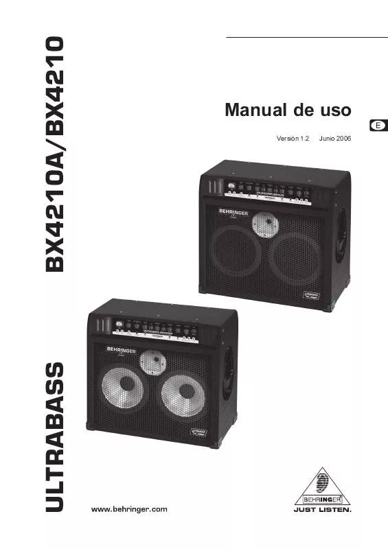 Mode d'emploi BEHRINGER BX4210A