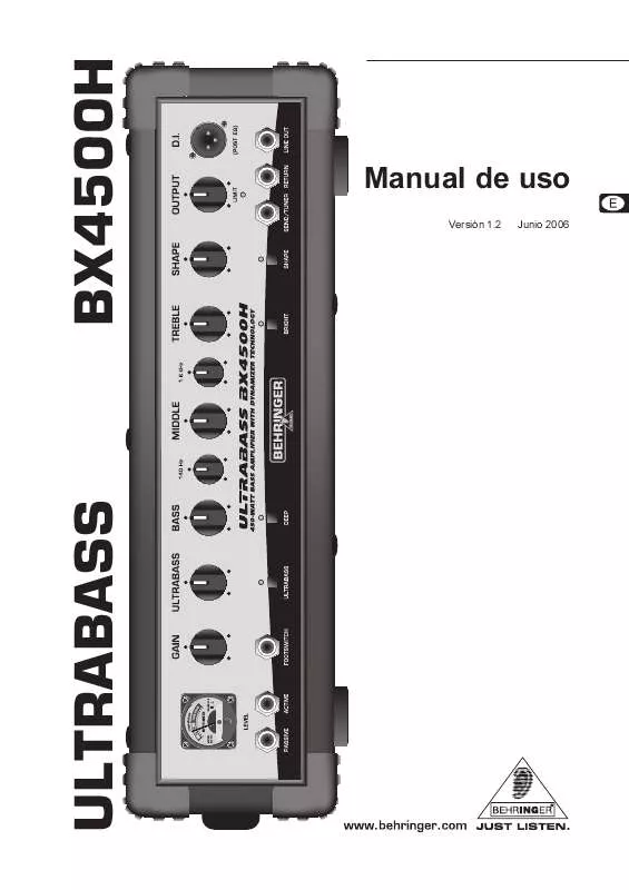 Mode d'emploi BEHRINGER BX4500H