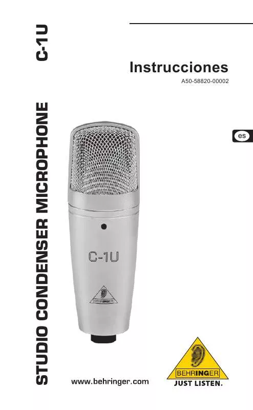 Mode d'emploi BEHRINGER C-1U