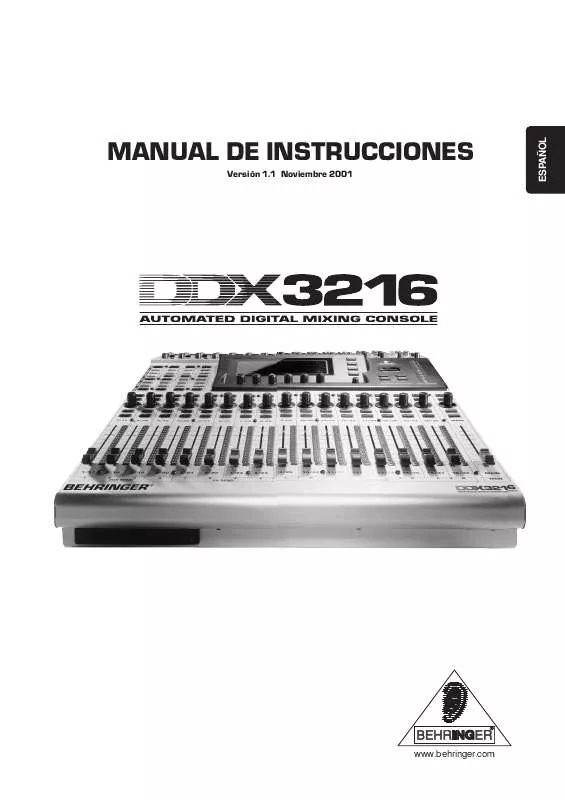 Mode d'emploi BEHRINGER DDX3216