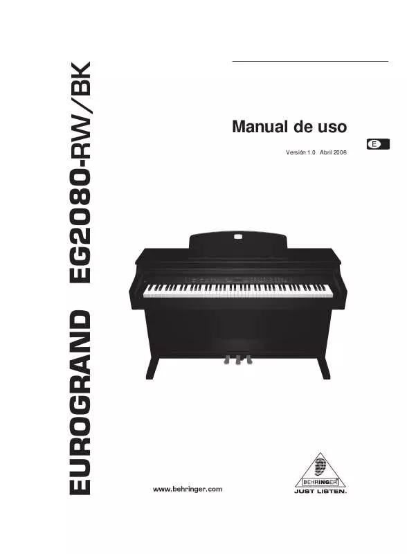 Mode d'emploi BEHRINGER EG2080