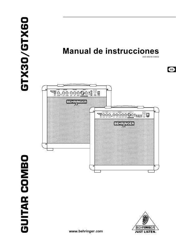 Mode d'emploi BEHRINGER GTX30