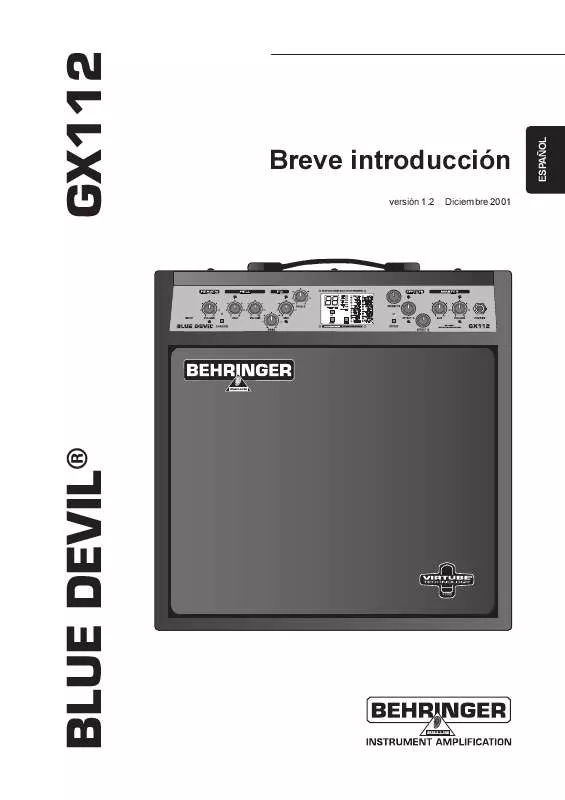 Mode d'emploi BEHRINGER GX112