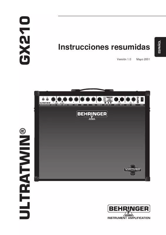 Mode d'emploi BEHRINGER GX210