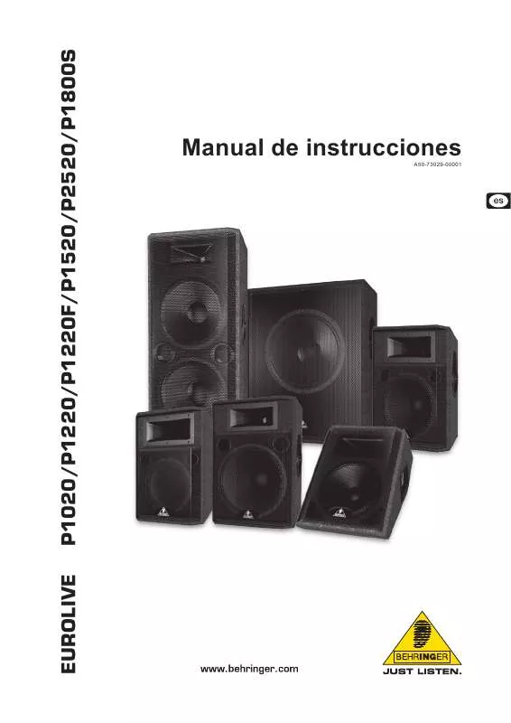 Mode d'emploi BEHRINGER P1220