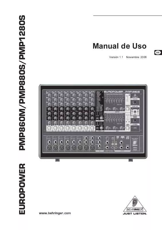 Mode d'emploi BEHRINGER PMP1280S