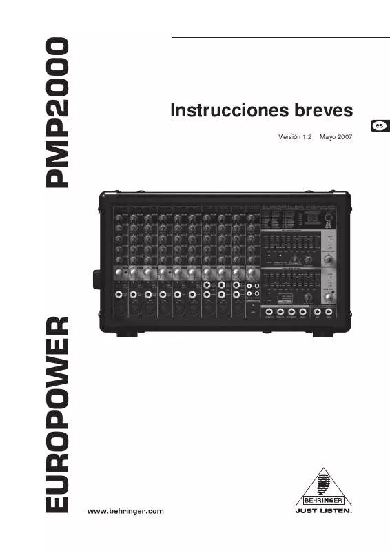 Mode d'emploi BEHRINGER PMP2000