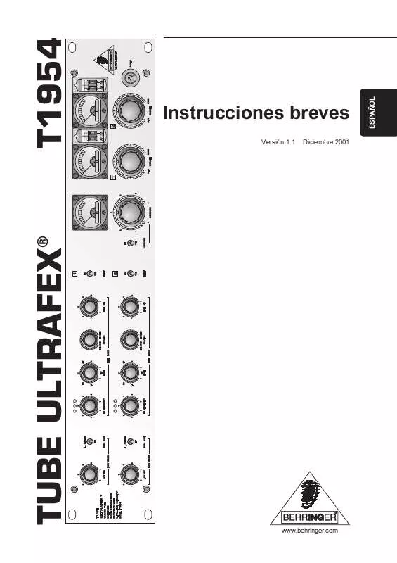 Mode d'emploi BEHRINGER T1954