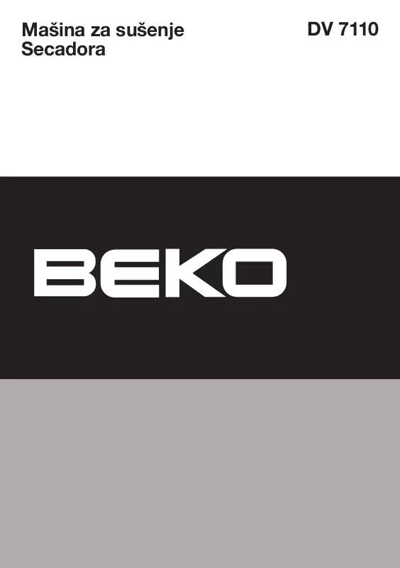 Mode d'emploi BEKO DV 7110