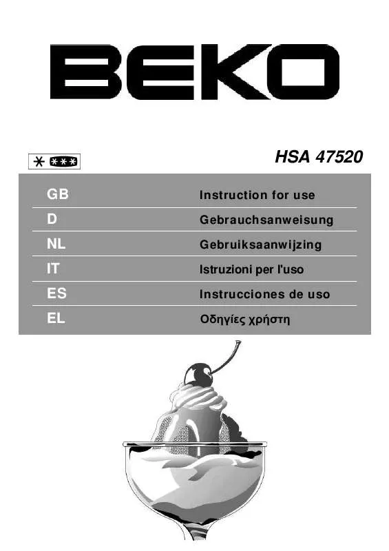 Mode d'emploi BEKO HSA 47520