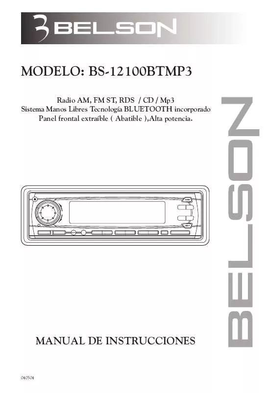 Mode d'emploi BELSON BS-12100