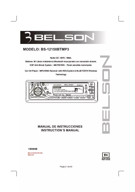 Mode d'emploi BELSON BS-12150