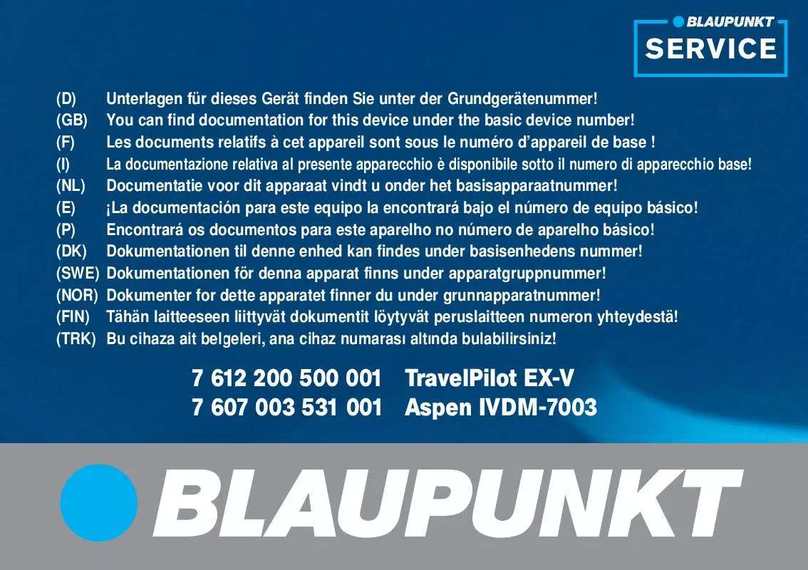 Mode d'emploi BLAUPUNKT ASPEN IVDN-7004