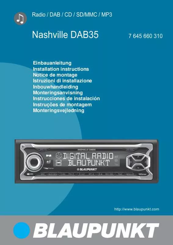 Mode d'emploi BLAUPUNKT NASHVILLE DAB35