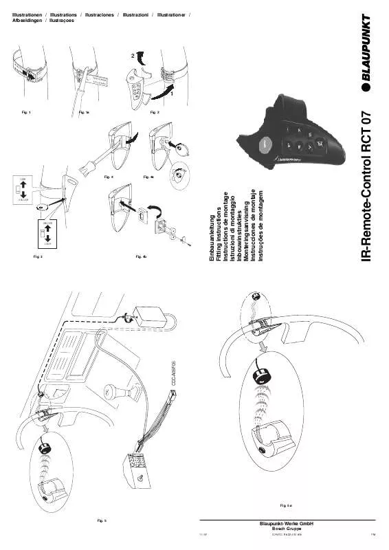 Mode d'emploi BLAUPUNKT RCT 07 IR- FERNBEDIENUNG