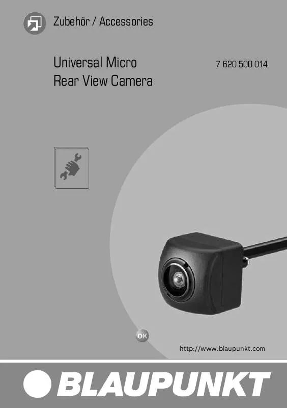 Mode d'emploi BLAUPUNKT UNIVERSAL REAR VIEW CAMERA