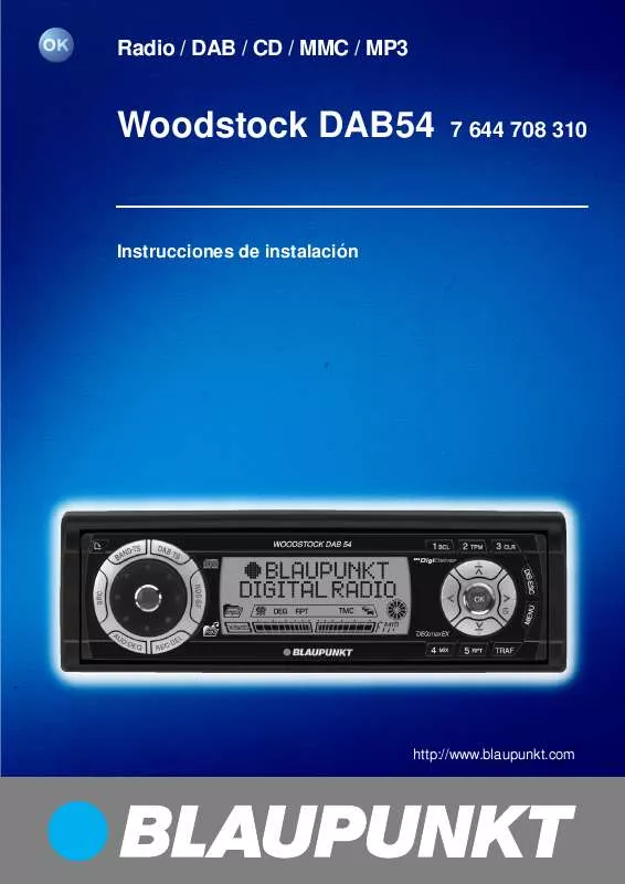 Mode d'emploi BLAUPUNKT WOODSTOCK DAB54