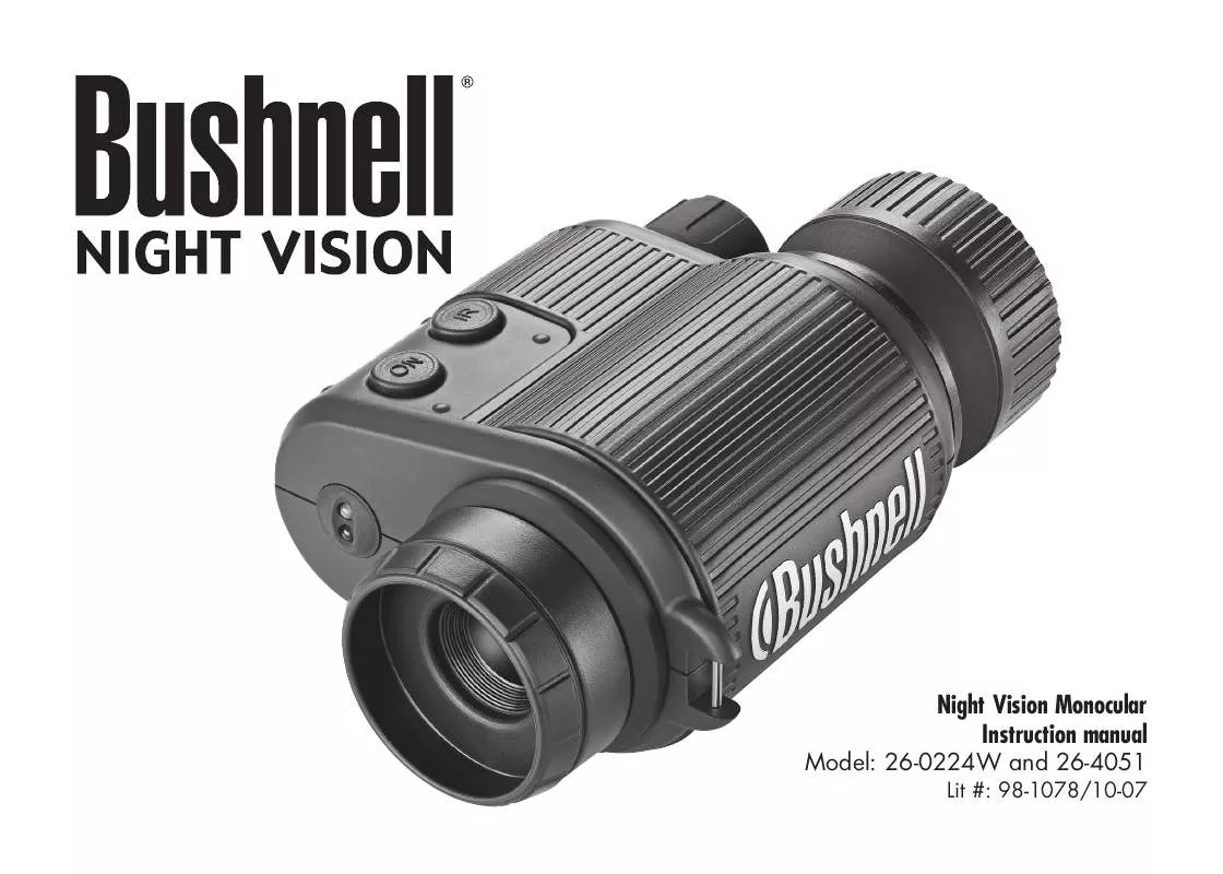 Mode d'emploi BUSHNELL NIGHT VISION MONOCULAR 26-0224W