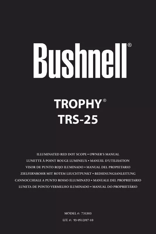 Mode d'emploi BUSHNELL TROPHY TRS -25