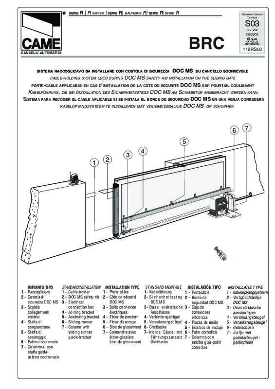 Mode d'emploi CAME BRC