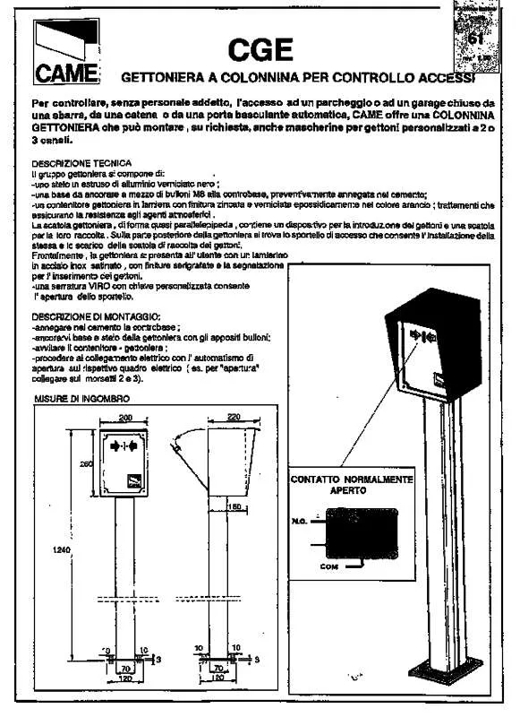 Mode d'emploi CAME CGE