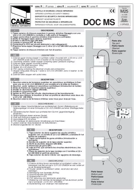 Mode d'emploi CAME DOC-MS