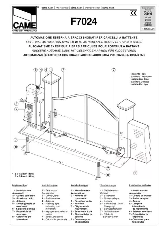 Mode d'emploi CAME F7024