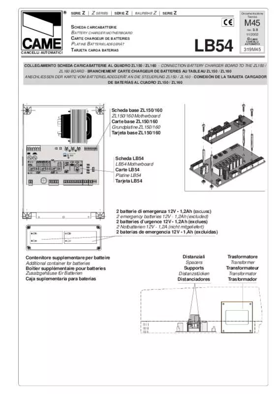 Mode d'emploi CAME LB54