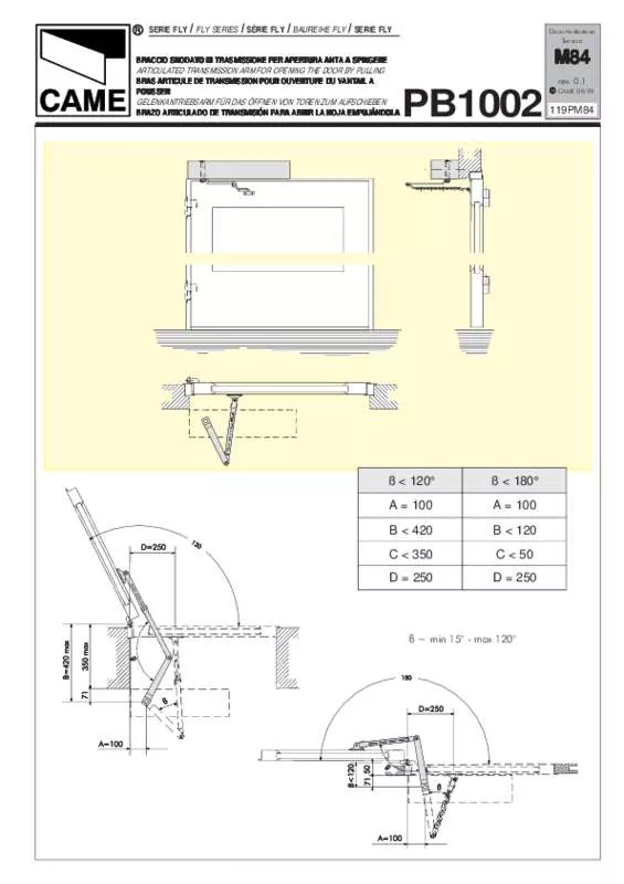 Mode d'emploi CAME PB1002