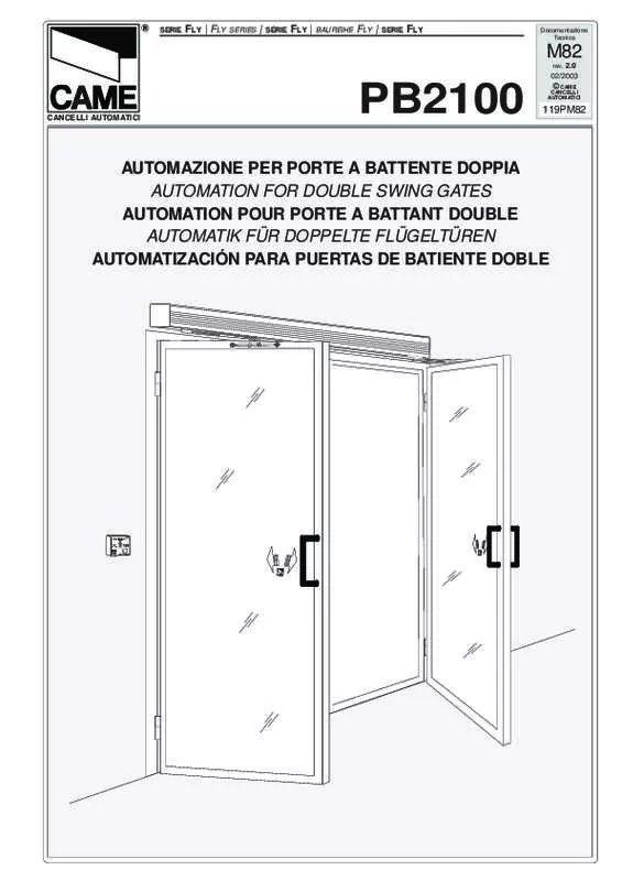 Mode d'emploi CAME PB2100