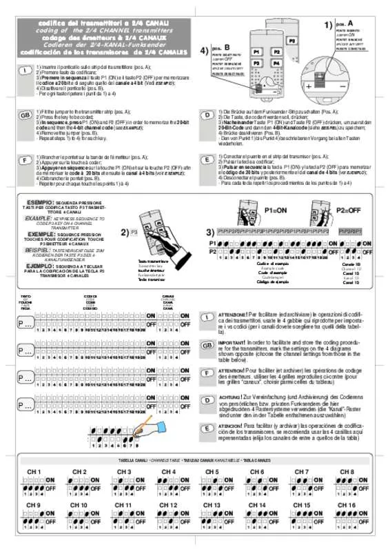 Mode d'emploi CAME T132