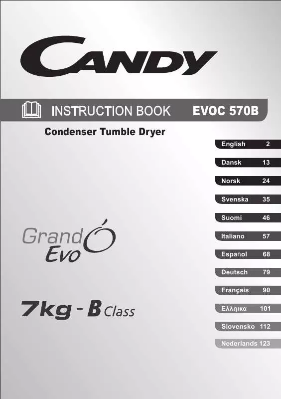 Mode d'emploi CANDY EVOC 570B-S