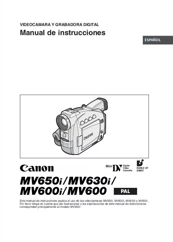 Mode d'emploi CANON MV650I