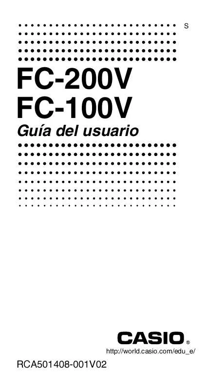 Mode d'emploi CASIO FC-100V