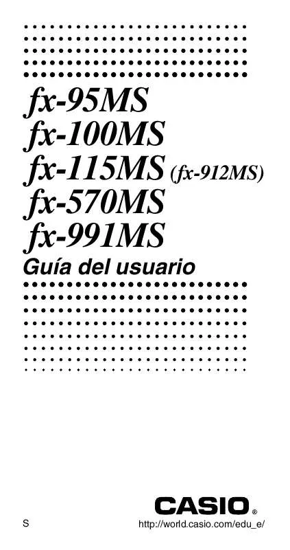 Mode d'emploi CASIO FX-100MS