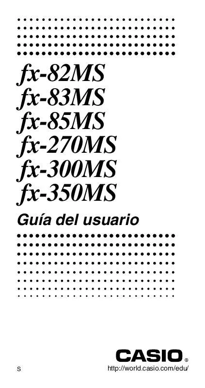 Mode d'emploi CASIO FX-300MS